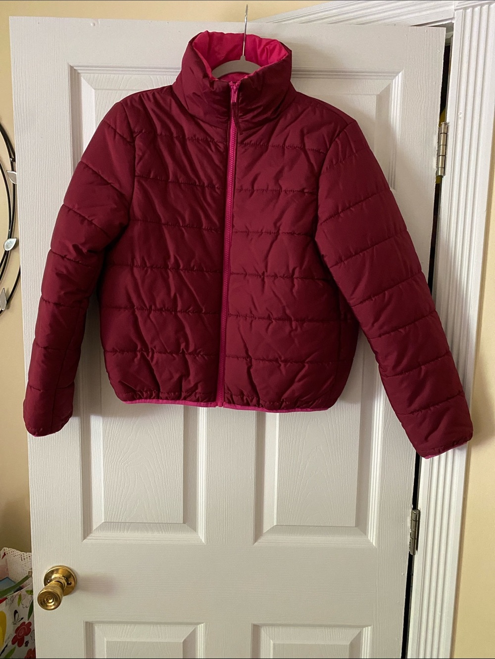wild fable women Puffer Jacket - Deep Raspberry